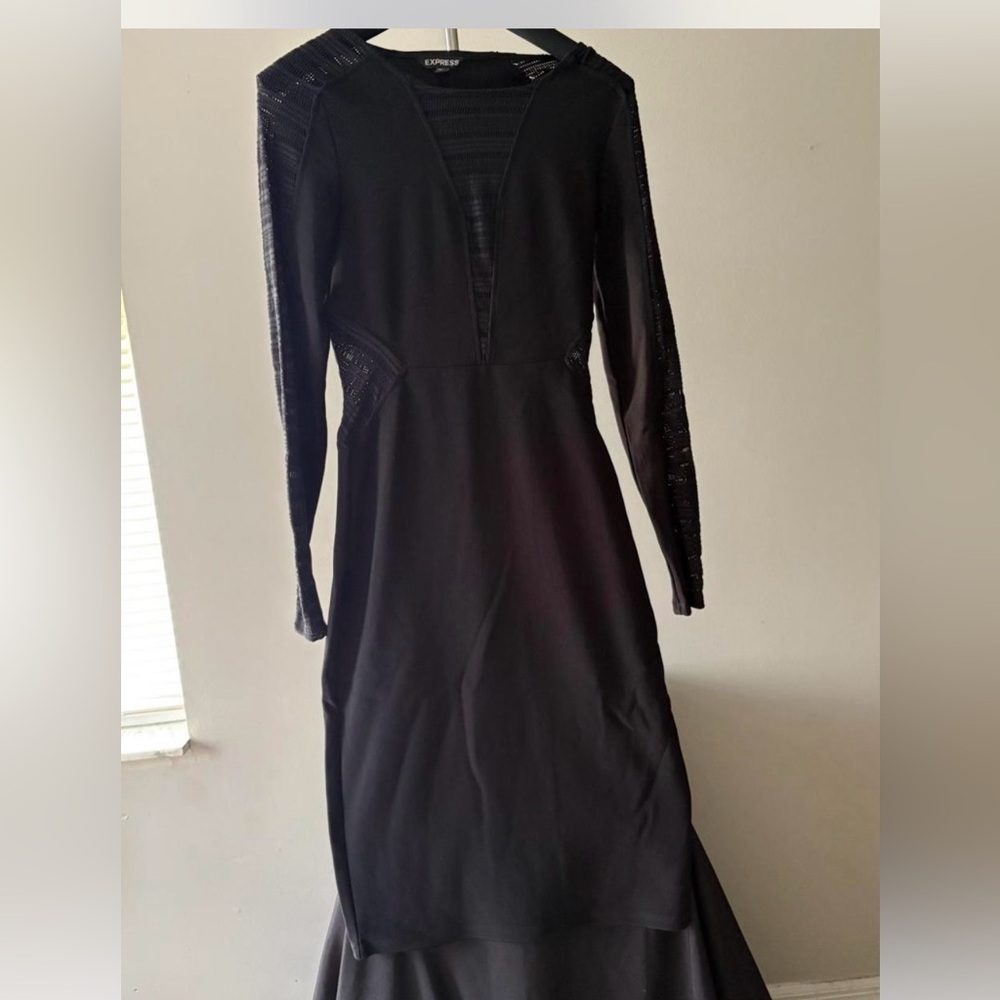 Express Black Long Sleeve Dress